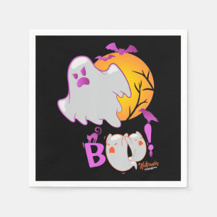 Spider Gift Boo Ghost Bats Spider Creepy Halloween Napkin