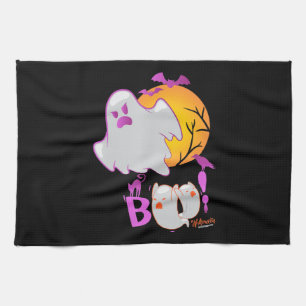 Spider Gift Boo Ghost Bats Spider Creepy Halloween Tea Towel