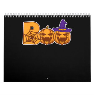Spider Gift Boo Halloween Pumpkin Faces Spider Calendar