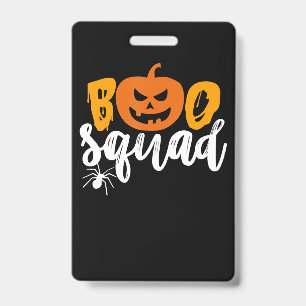 Spider Gift Boo Squad - Pumpkin Spider Halloween ID Badge