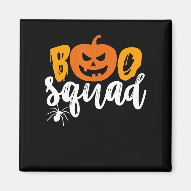 Spider Gift | Boo Squad - Pumpkin Spider Halloween Magnet (Front)
