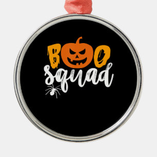 Spider Gift Boo Squad - Pumpkin Spider Halloween Metal Ornament