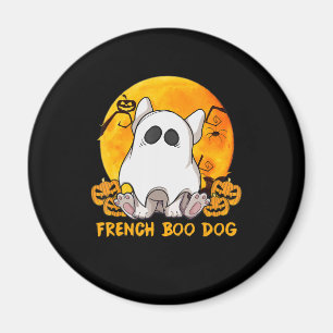 Spider Gift French Boo Bulldog With Pumpkin Spider Magnet