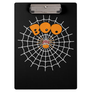 Spider Gift   Funny Boo Spider Web Halloween Clipboard