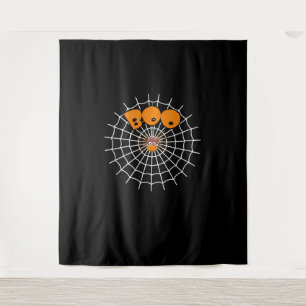 Spider Gift   Funny Boo Spider Web Halloween Tapestry