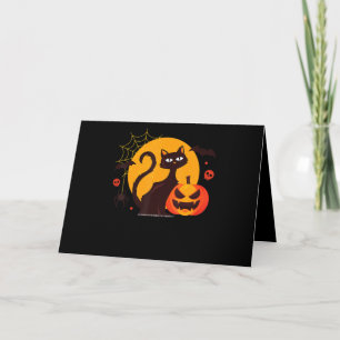 Spider Gift Halloween Black Cat Spider Pumpkin Card
