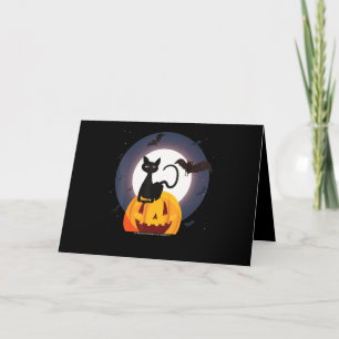 Spider Gift Halloween Black Cat Spider Pumpkin Card