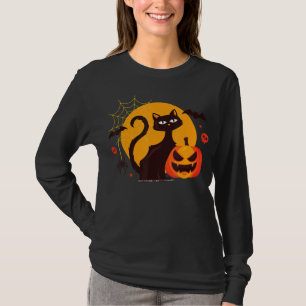 Spider Gift   Halloween Black Cat Spider Pumpkin T-Shirt