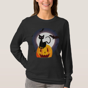Spider Gift   Halloween Black Cat Spider Pumpkin T-Shirt
