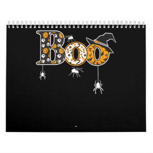 Spider Gift Halloween Boo Spider Calendar