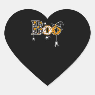 Spider Gift Halloween Boo Spider Heart Sticker