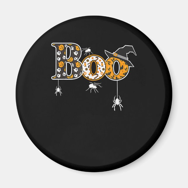 Spider Gift | Halloween Boo Spider Magnet (Front)