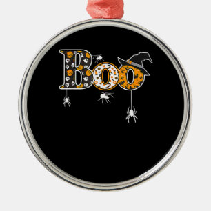 Spider Gift Halloween Boo Spider Metal Ornament