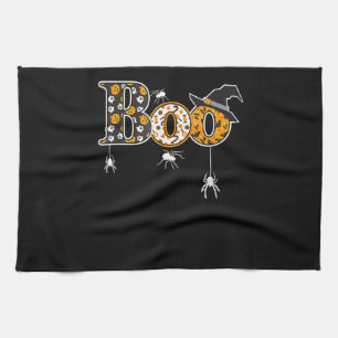 Spider Gift Halloween Boo Spider Tea Towel