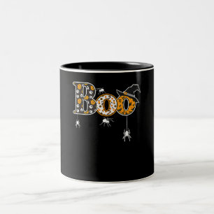 Spider Gift Halloween Boo Spider Two-Tone Coffee Mug