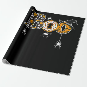 Spider Gift Halloween Boo Spider Wrapping Paper