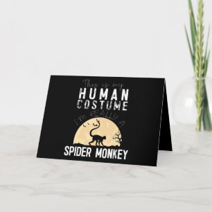Spider Gift Halloween Human Costume Spider Card