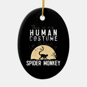 Spider Gift Halloween Human Costume Spider Ceramic Ornament