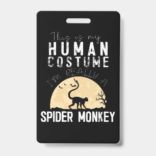 Spider Gift Halloween Human Costume Spider ID Badge