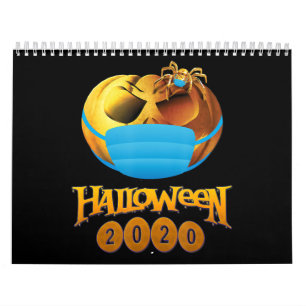 Spider Gift Halloween Pumpkin And Spider Mask Calendar