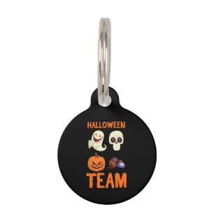Spider Gift Halloween Team Pumpkin Ghost Spider Pet Tag