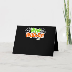 Spider Gift Happy Halloween Colourful Cute Spide Card