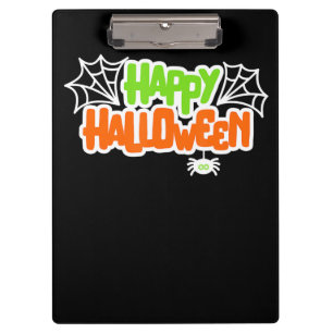 Spider Gift Happy Halloween Colourful Cute Spide Clipboard