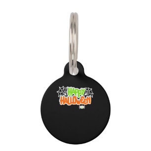 Spider Gift Happy Halloween Colourful Cute Spide Pet Tag