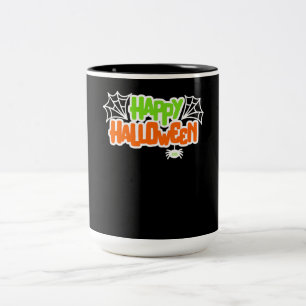 Spider Gift Happy Halloween Colourful Cute Spide Two-Tone Coffee Mug