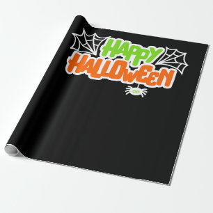 Spider Gift Happy Halloween Colourful Cute Spide Wrapping Paper