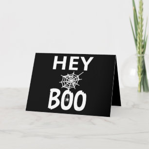 Spider Gift Hey Boo Halloween Funny Spider Web Card