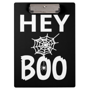 Spider Gift Hey Boo Halloween Funny Spider Web Clipboard