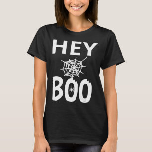 Spider Gift Hey Boo Halloween Funny Spider Web T-Shirt
