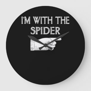 Spider Gift I'm With The Spider Costume Matching Large Clock