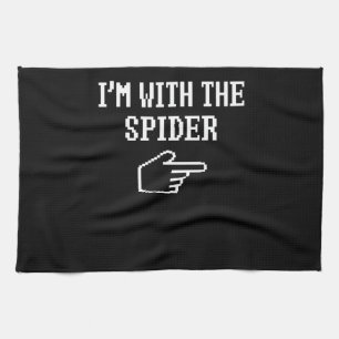 Spider Gift I'm With The Spider Costume Matching Tea Towel