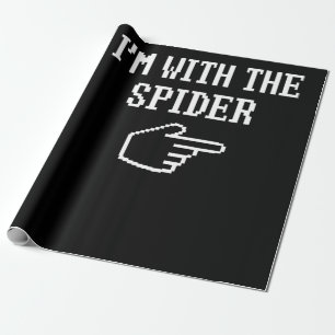 Spider Gift I'm With The Spider Costume Matching Wrapping Paper
