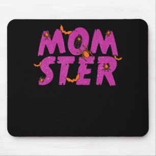 Spider Gift MOMSTER Spider Net And Bat Halloween Mouse Pad
