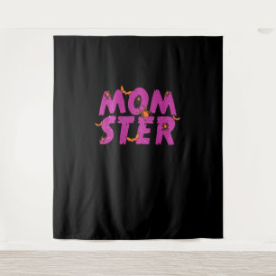 Spider Gift   MOMSTER Spider Net And Bat Halloween Tapestry
