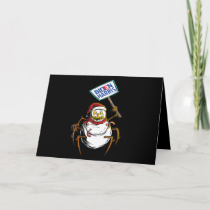 Spider Gift   Scary Snowman Spider Monsters Voting Card