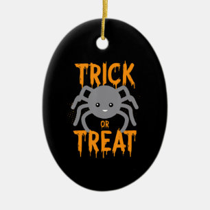 Spider Gift Spider - Trick Or Treat- Halloween Ceramic Ornament
