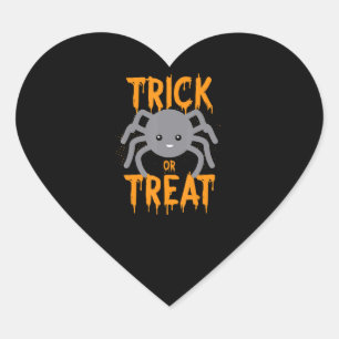 Spider Gift Spider - Trick Or Treat- Halloween Heart Sticker