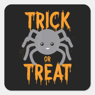 Spider Gift Spider - Trick Or Treat- Halloween Square Sticker