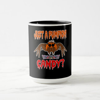 Spider Gift | Spider With Pumpkin in Head Offering Mug