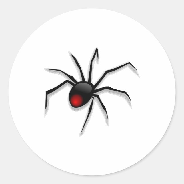 spider halloween classic round sticker (Front)