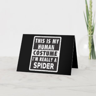 Spider Halloween Costume Funny Spider Costume Gift Card