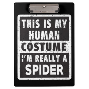 Spider Halloween Costume Funny Spider Costume Gift Clipboard