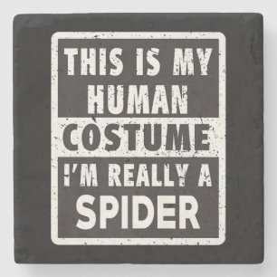 Spider Halloween Costume Funny Spider Costume Gift Stone Coaster