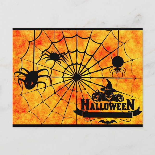 spider halloween postcard (Front)