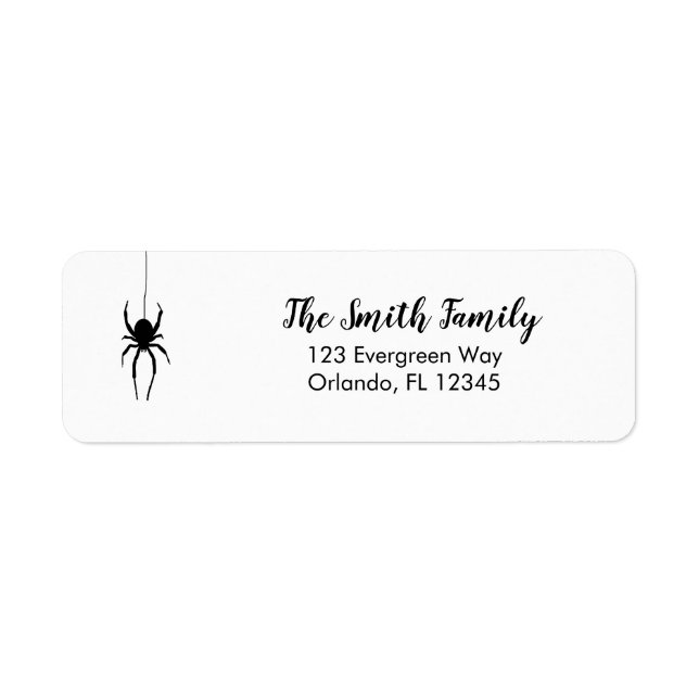 Spider Halloween Spooky Return Address Label (Front)