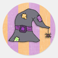 Spider hanging from Witch's Hat Halloween